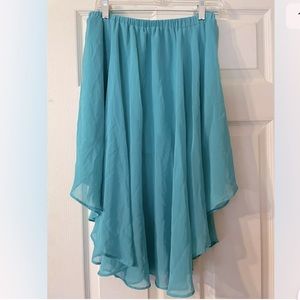 Bar III Asymmetrical Teal Skirt Size M